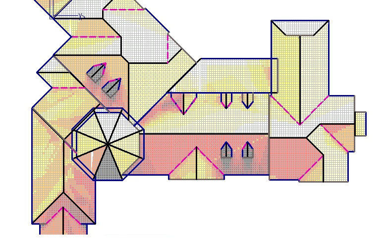 Insolation map on big house